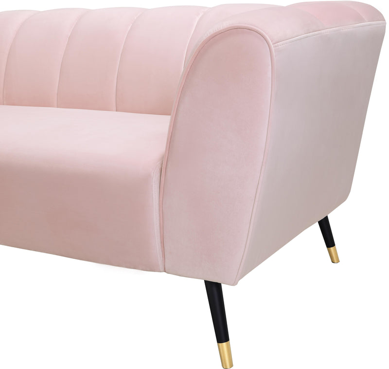 Beaumont Pink Velvet Sofa