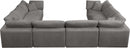 Cozy Grey Velvet Cloud Modular Sectional