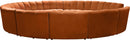 Infinity Cognac Velvet 12pc. Modular Sectional