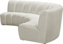 Infinity Cream Velvet 3pc. Modular Sectional