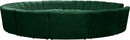 Infinity Green Velvet 12pc. Modular Sectional