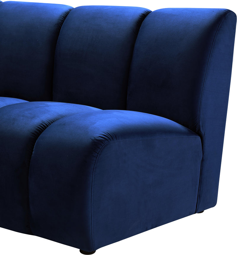 Infinity Navy Velvet 12pc. Modular Sectional