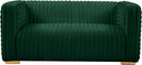 Ravish Green Velvet Loveseat