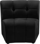 Limitless Black Velvet Modular Chair