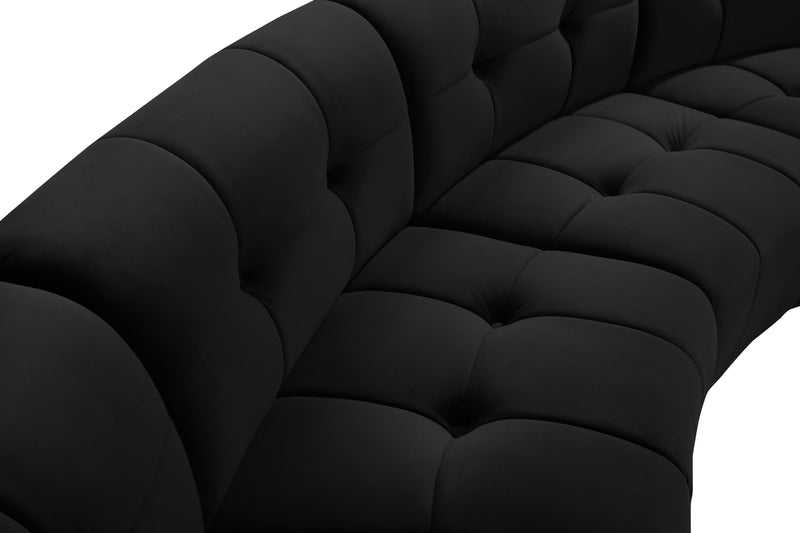 Limitless Black Velvet 12pc. Modular Sectional