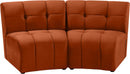 Limitless Cognac Velvet 2pc. Modular Sectional