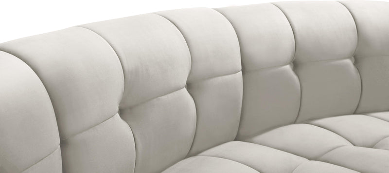 Limitless Cream Velvet 7pc. Modular Sectional