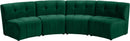Limitless Green Velvet 4pc. Modular Sectional