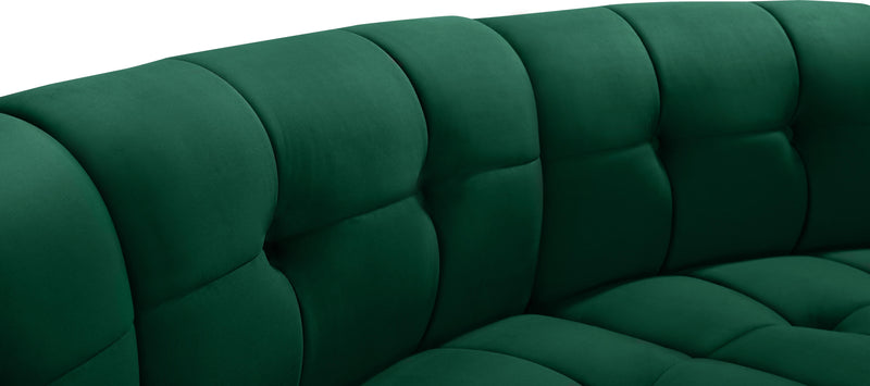 Limitless Green Velvet 4pc. Modular Sectional