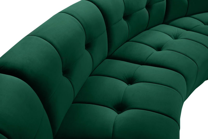 Limitless Green Velvet 13pc. Modular Sectional