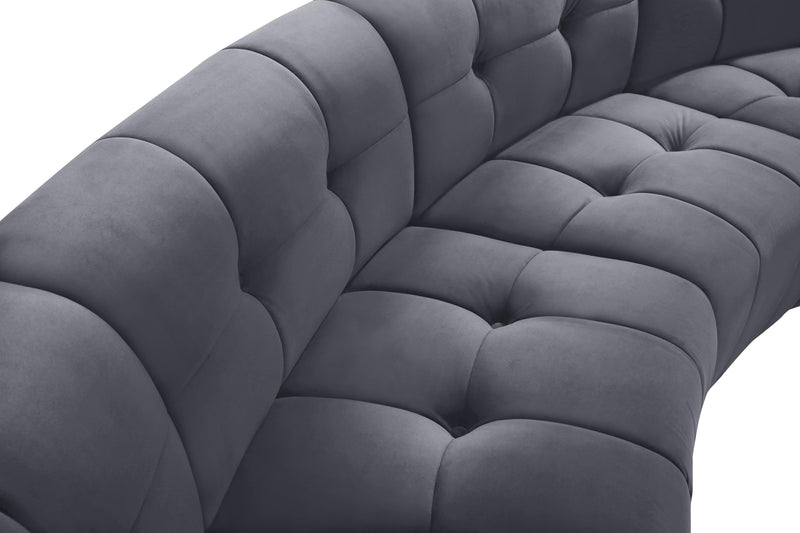 Limitless Grey Velvet 13pc. Modular Sectional