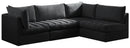 Jacob Black Velvet Modular Sectional