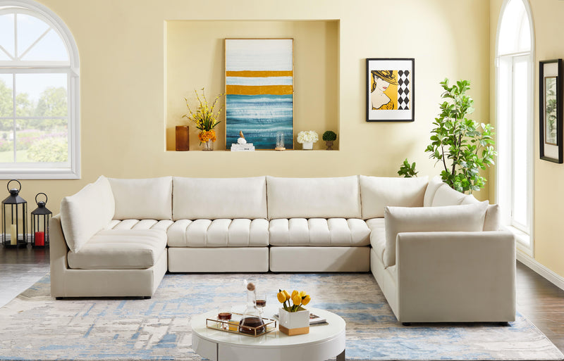 Jacob Cream Velvet Modular Sectional