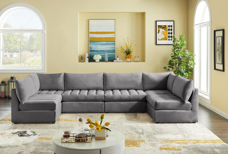 Jacob Grey Velvet Modular Sectional