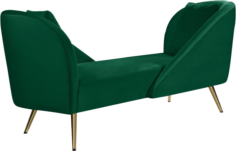 Nolan Green Velvet Chaise