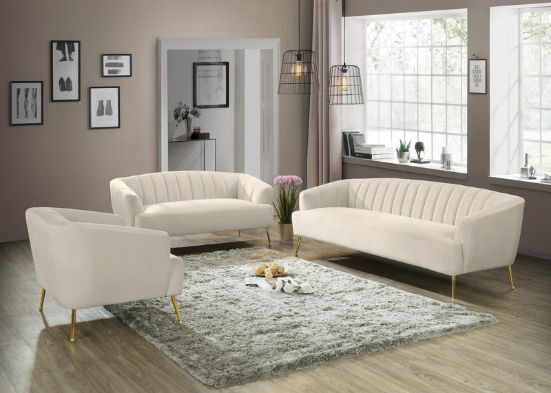 Tori Cream Velvet Sofa