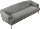 Tori Grey Velvet Sofa