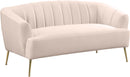 Tori Pink Velvet Loveseat