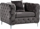 Scarlett Grey Velvet Chair