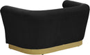 Bellini Black Velvet Loveseat