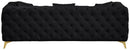 Kingdom Black Velvet Sofa