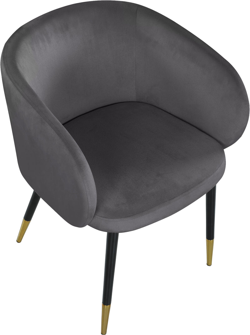 Louise Grey Velvet Dining Chair