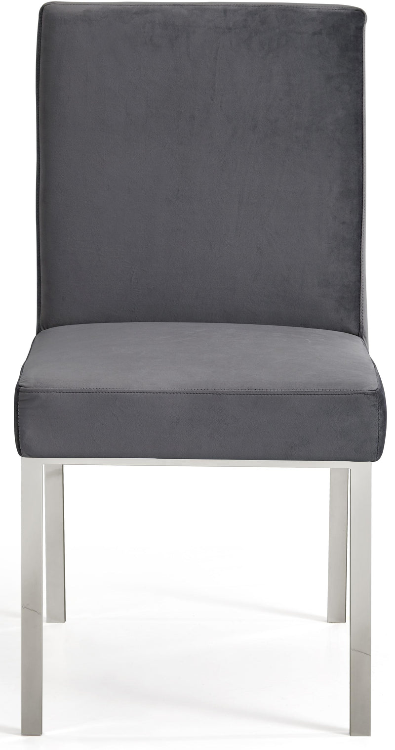 Opal Grey Velvet Dining Chair