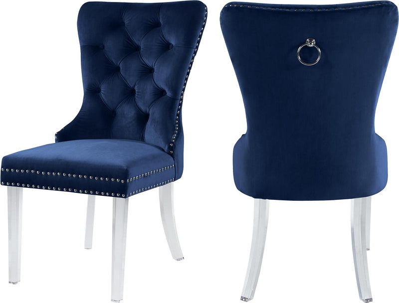 Miley Navy Velvet Dining Chair image