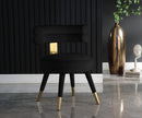 Fitzroy Black Velvet Dining Chair