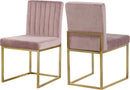 Giselle Pink Velvet Dining Chair
