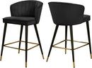 Cassie Black Velvet Stool