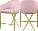 Xavier Pink Velvet Counter Stool
