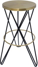 Mercury Black / Gold Bar Stool