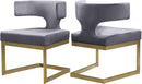 Alexandra Grey Velvet Dining Chair