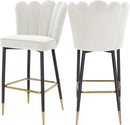 Lily Cream Velvet Stool