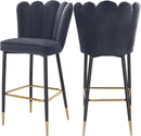 Lily Grey Velvet Stool