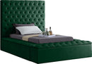 Bliss Green Velvet Twin Bed (3 Boxes)