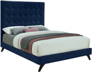 Elly Navy Velvet King Bed