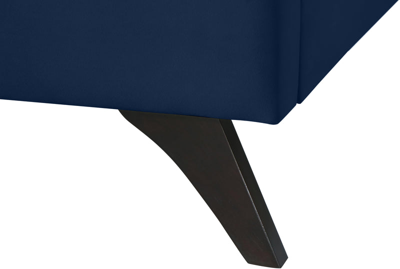 Elly Navy Velvet Queen Bed