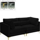 Julia Black Velvet Modular Sofa