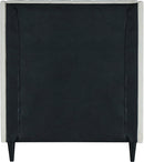 Eva Cream Velvet Twin Bed