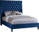 Fritz Navy Velvet King Bed
