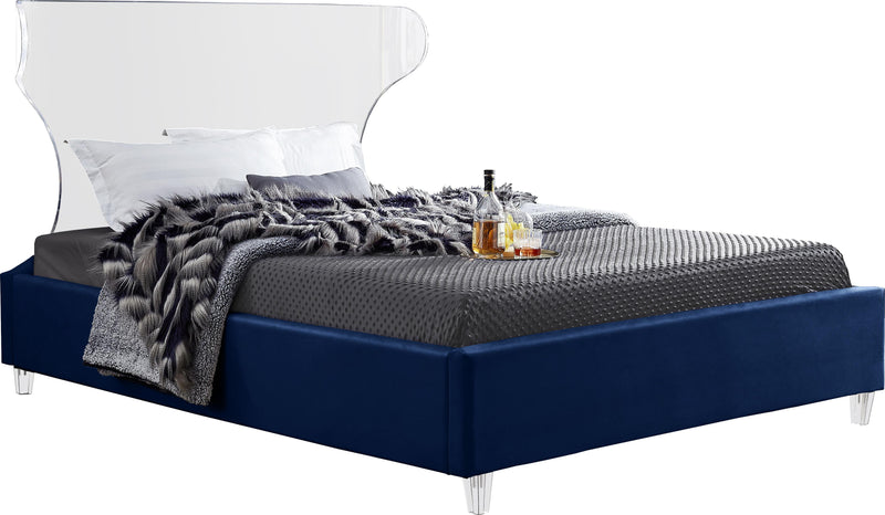 Ghost Navy Velvet King Bed image