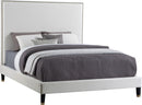 Harlie Cream Velvet Full Bed