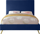 Jasmine Navy Velvet Full Bed