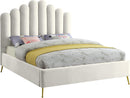 Lily Cream Velvet Full Bed