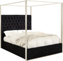Porter Black Velvet King Bed