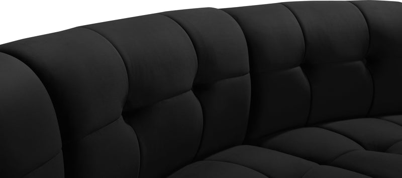 Limitless Black Velvet 9pc. Modular Sectional