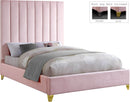 Via Pink Velvet Full Bed