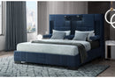 Oscar Navy Blue Bed No Wood Trim